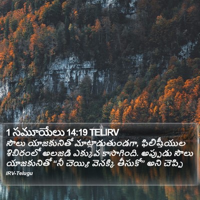1 సమూయేలు 14:19 TELIRV Bible Verse Image