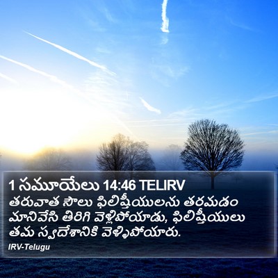 1 సమూయేలు 14:46 TELIRV Bible Verse Image