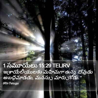 1 సమూయేలు 15:29 TELIRV Bible Verse Image