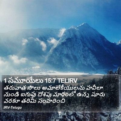 1 సమూయేలు 15:7 TELIRV Bible Verse Image