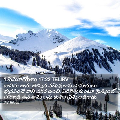 1 సమూయేలు 17:22 TELIRV Bible Verse Image