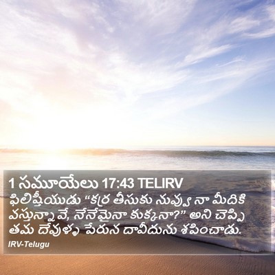 1 సమూయేలు 17:43 TELIRV Bible Verse Image