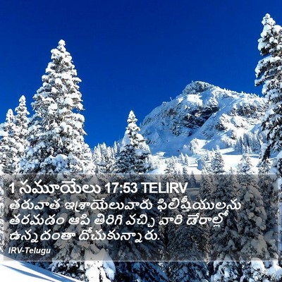 1 సమూయేలు 17:53 TELIRV Bible Verse Image