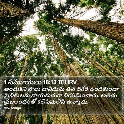 1 సమూయేలు 18:13 TELIRV Bible Verse Image