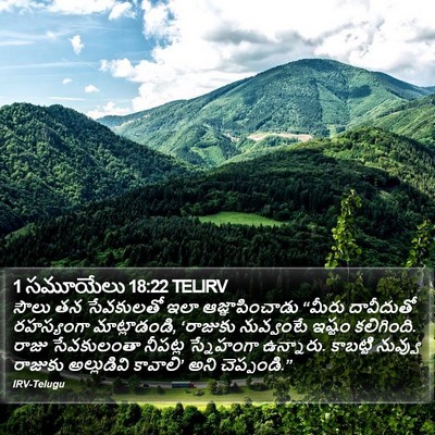 1 సమూయేలు 18:22 TELIRV Bible Verse Image