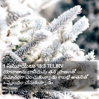 1 సమూయేలు 18:3 TELIRV Bible Verse Image