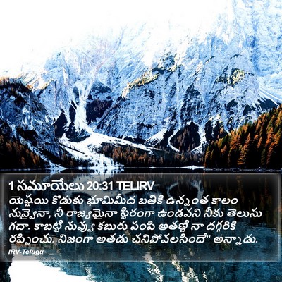 1 సమూయేలు 20:31 TELIRV Bible Verse Image