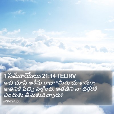 1 సమూయేలు 21:14 TELIRV Bible Verse Image