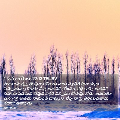 1 సమూయేలు 22:13 TELIRV Bible Verse Image