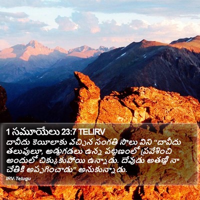 1 సమూయేలు 23:7 TELIRV Bible Verse Image