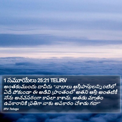 1 సమూయేలు 25:21 TELIRV Bible Verse Image