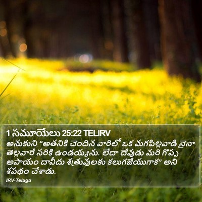 1 సమూయేలు 25:22 TELIRV Bible Verse Image