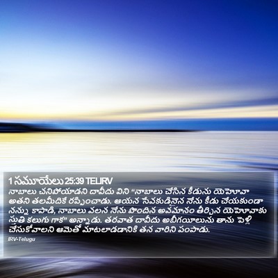 1 సమూయేలు 25:39 TELIRV Bible Verse Image