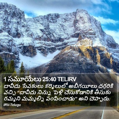 1 సమూయేలు 25:40 TELIRV Bible Verse Image