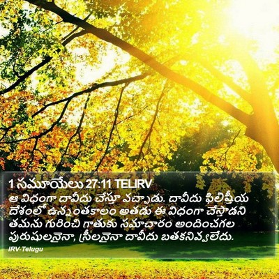 1 సమూయేలు 27:11 TELIRV Bible Verse Image