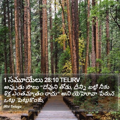 1 సమూయేలు 28:10 TELIRV Bible Verse Image