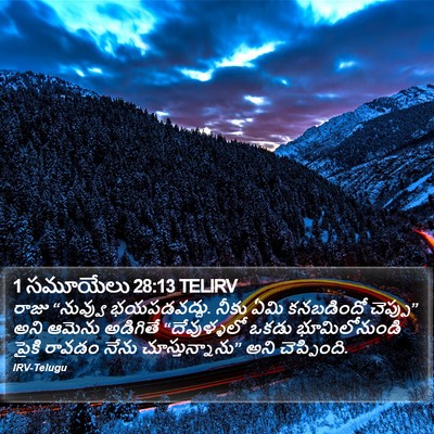 1 సమూయేలు 28:13 TELIRV Bible Verse Image