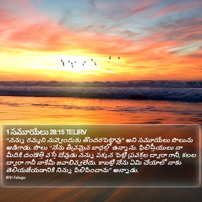 1 సమూయేలు 28:15 TELIRV Bible Verse Image