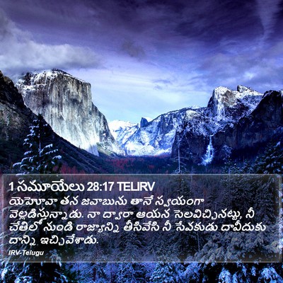 1 సమూయేలు 28:17 TELIRV Bible Verse Image