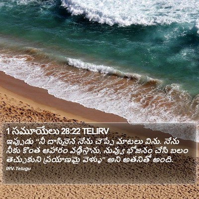 1 సమూయేలు 28:22 TELIRV Bible Verse Image