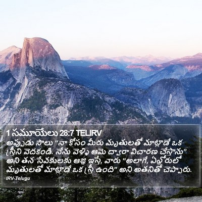 1 సమూయేలు 28:7 TELIRV Bible Verse Image