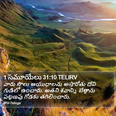 1 సమూయేలు 31:10 TELIRV Bible Verse Image