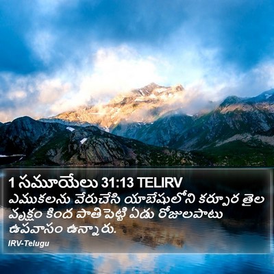 1 సమూయేలు 31:13 TELIRV Bible Verse Image