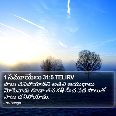 1 సమూయేలు 31:5 TELIRV Bible Verse Image