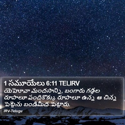 1 సమూయేలు 6:11 TELIRV Bible Verse Image