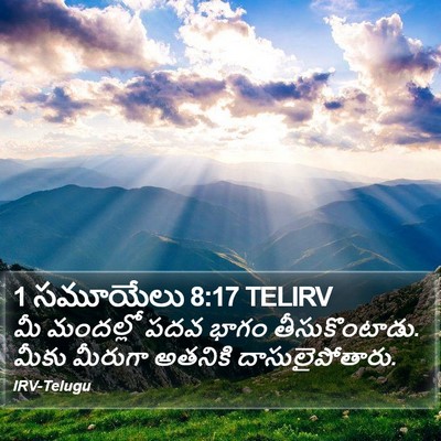 1 సమూయేలు 8:17 TELIRV Bible Verse Image