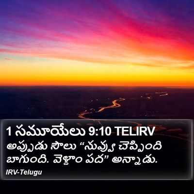 1 సమూయేలు 9:10 TELIRV Bible Verse Image
