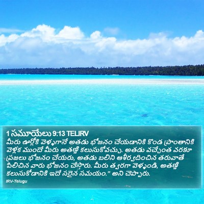 1 సమూయేలు 9:13 TELIRV Bible Verse Image