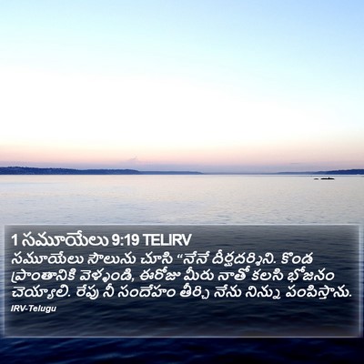 1 సమూయేలు 9:19 TELIRV Bible Verse Image