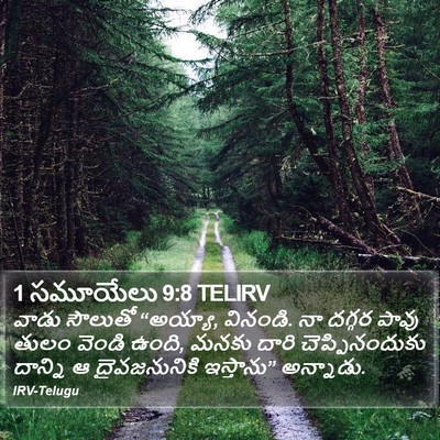 1 సమూయేలు 9:8 TELIRV Bible Verse Image
