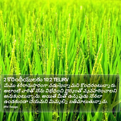 2 కొరింథీయులకు 10:2 TELIRV Bible Verse Image