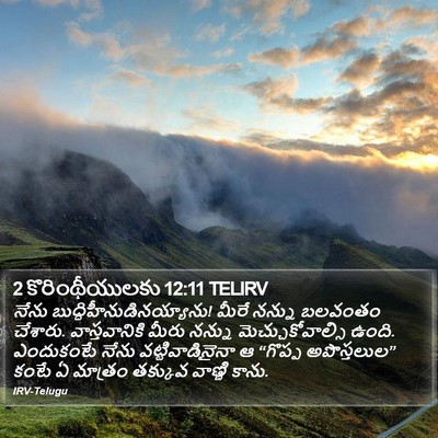 2 కొరింథీయులకు 12:11 TELIRV Bible Verse Image