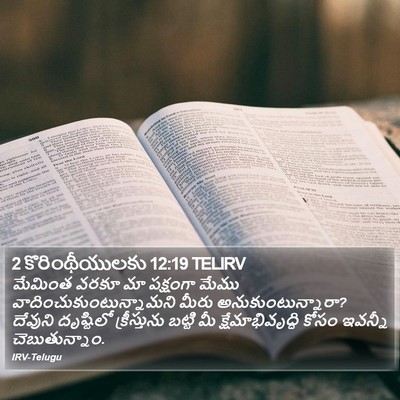 2 కొరింథీయులకు 12:19 TELIRV Bible Verse Image