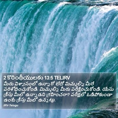 2 కొరింథీయులకు 13:5 TELIRV Bible Verse Image