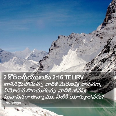 2 కొరింథీయులకు 2:16 TELIRV Bible Verse Image