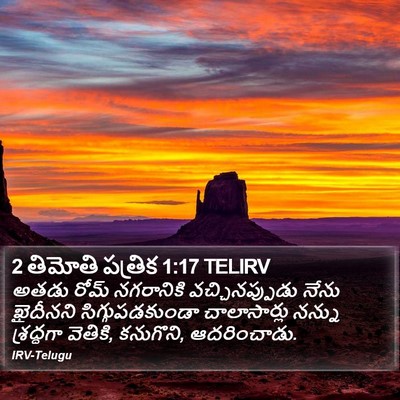 2 తిమోతి పత్రిక 1:17 TELIRV Bible Verse Image
