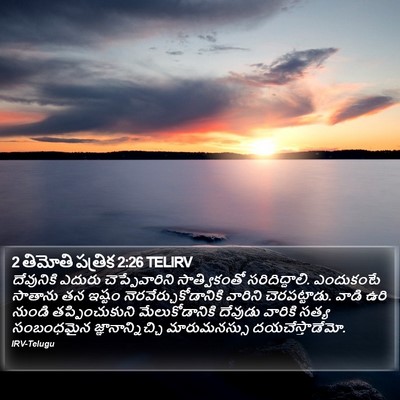 2 తిమోతి పత్రిక 2:26 TELIRV Bible Verse Image