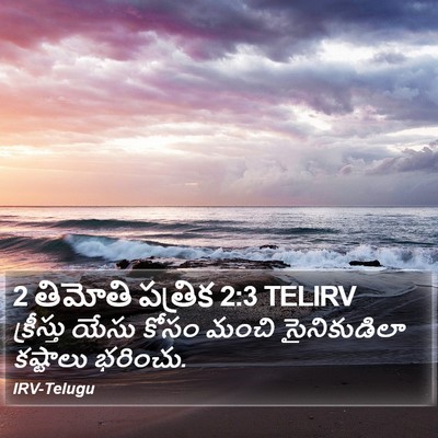 2 తిమోతి పత్రిక 2:3 TELIRV Bible Verse Image