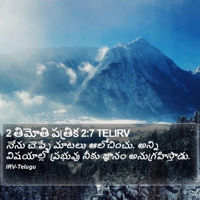 2 తిమోతి పత్రిక 2:7 TELIRV Bible Verse Image