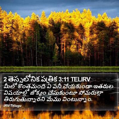 2 తెస్సలోనిక పత్రిక 3:11 TELIRV Bible Verse Image