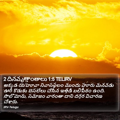 2 దినవృత్తాంతాలు 1:5 TELIRV Bible Verse Image
