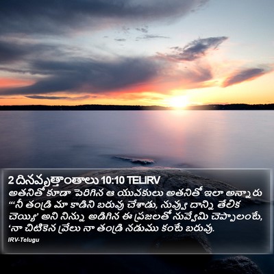 2 దినవృత్తాంతాలు 10:10 TELIRV Bible Verse Image