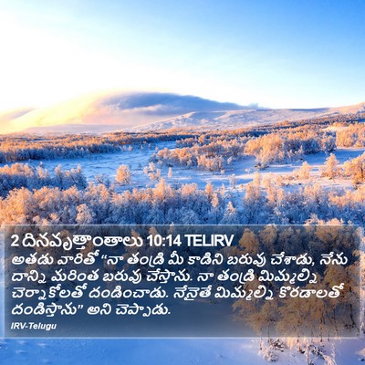 2 దినవృత్తాంతాలు 10:14 TELIRV Bible Verse Image