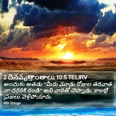 2 దినవృత్తాంతాలు 10:5 TELIRV Bible Verse Image