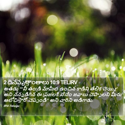2 దినవృత్తాంతాలు 10:9 TELIRV Bible Verse Image