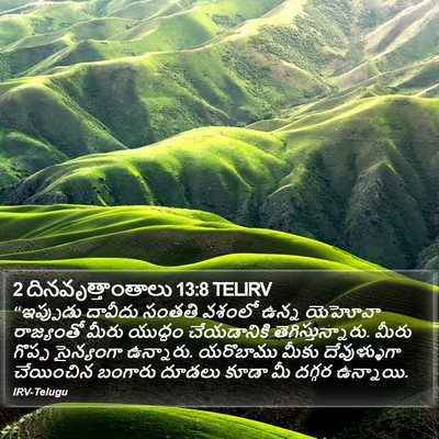 2 దినవృత్తాంతాలు 13:8 TELIRV Bible Verse Image